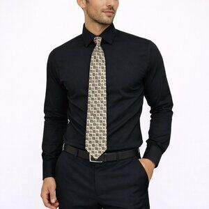 Checkered Silk Tie RARE Gift Hand-Tailored Office Party Special Occasion Travel